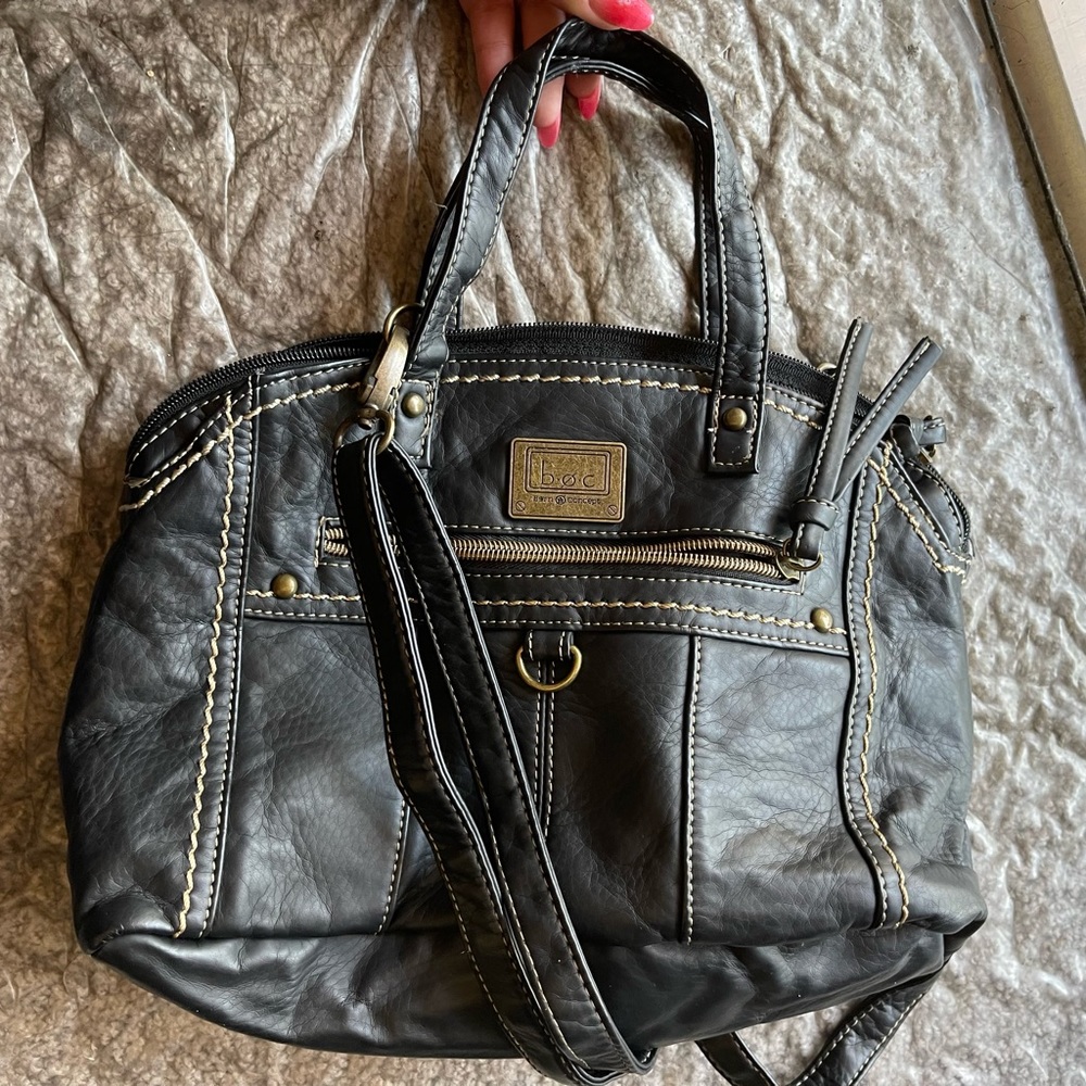 Black Soft Leather Crossbody bag
